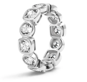 S925 6ct Round D Color VVS Synthetic Moissanite Luxury Hip Hop Ring For Men Women